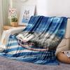 1PC Tropical Floral Art Print FlAannel Blanket, High quality Comfortable for All Seasons, Home Decor, Warmth and Comfort