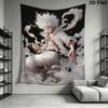 One Piece Sabo Fire Power Tapestry Flame Starry Background Anime Wall Hanging Backdrop for Bedroom Dorm Decor