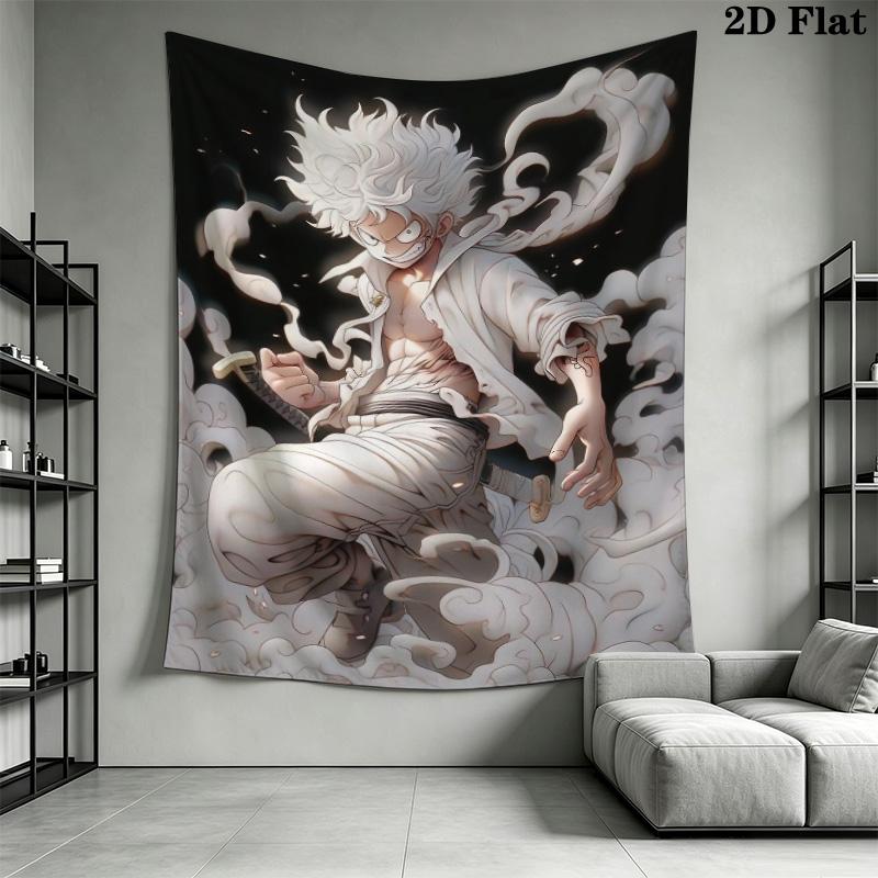 One Piece Sabo Fire Power Tapestry Flame Starry Background Anime Wall Hanging Backdrop for Bedroom Dorm Decor