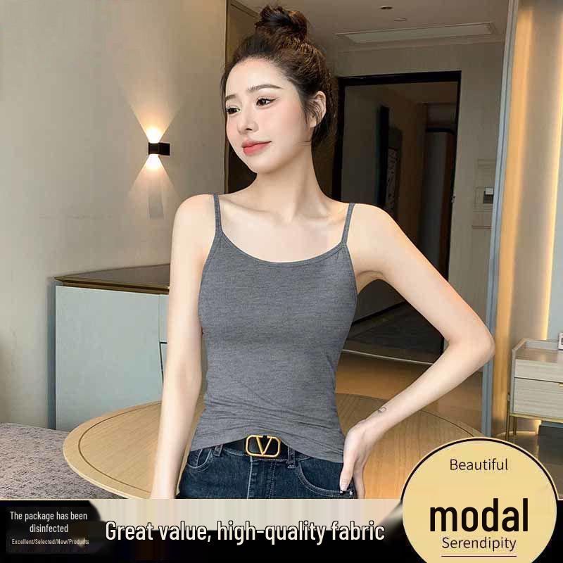 Modal Strapless Slim-Fit Summer Camisole for Women S (80-95 lbs recommended)