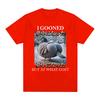 I Gooned But At What Cost Funny Pigeon  Meme T-shirt Mens Women Clothing Fashion T-shirts Cotton Casual Short Sleeve Tee Shirts