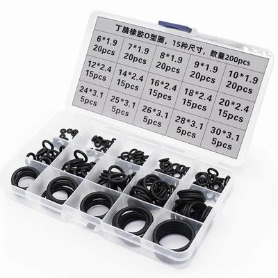 270 Stück 18 Größen Grüne Gummi-O-Ringe Ring-Reparaturbox Kombinationssatz