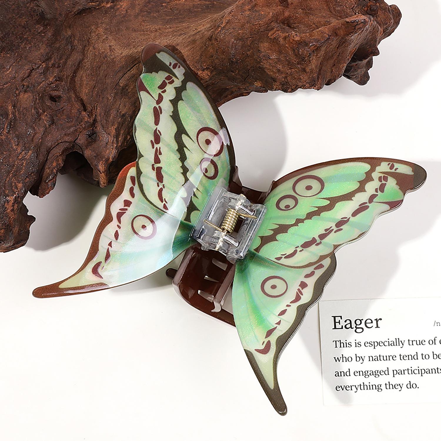 

Акриловая заколка-бабочка для волос с когтями, корейский темперамент, простая заколка-зажим для волос для девочек, заколка-акула, женские аксессуары для укладки волос