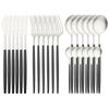 24Pcs Rainbow Cutlery Set 304 Stainless Steel Flatware Silverware Set Knife/Fork/Spoon/Teaspoon Tableware Set for Home