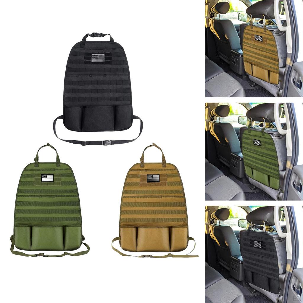 Car Back Seat Protector Storage Pocket Waterproof Space Saving Quick Installation Universal Fit