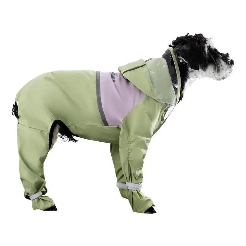 Waterproof Dog Raincoat with Legs for Medium Dogs Rainy Days Walking Dog Clothes Snauzer Special Dirt Resistant Pet Supplies