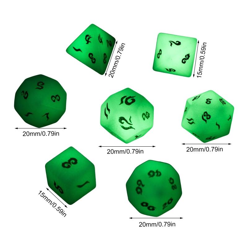 Natural Luminous Stone Dice Multi-faceted Dice Different Sizes Digital Number Dice DIY Board Game Kids Educational Toys