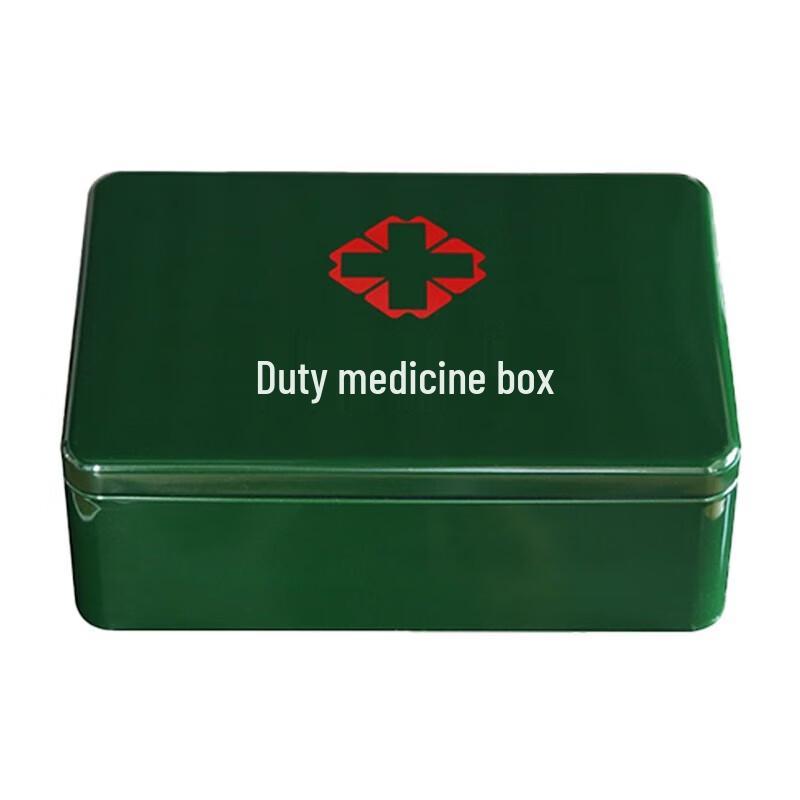 Combat Tiger J-Green Compartmented Iron Medicine Box