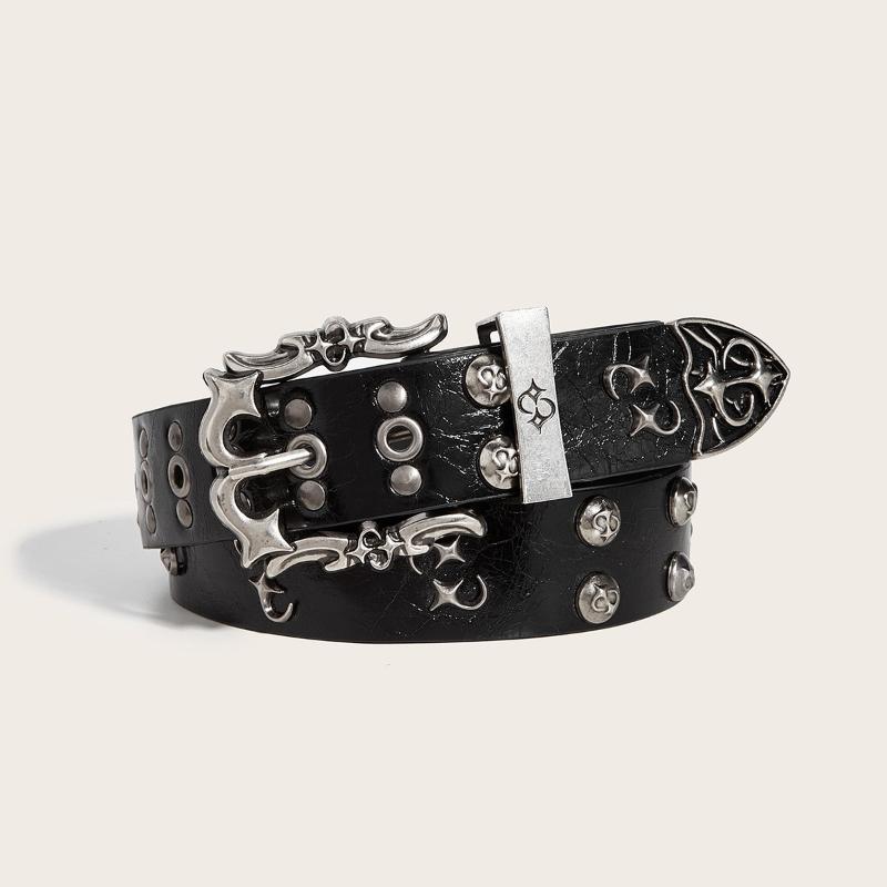 Retro Men'S Belt Bohemian Style  Personalized Belt For Men Women Punk Rock Y2K Belts - For Jeans, Dresses & Casual Wear