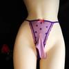 Large Size Men Sissy Lingerie Sheer Lace Thong Panties Ball Pouch G-String Underpant Lace Up Low Waist Brief Gay Night Clubwear