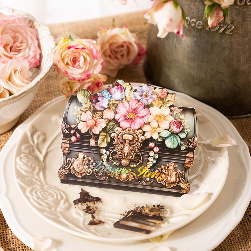 40 Pcs Antique Goods Stickers Pack Vintage Decorative Stick Labels Scrapbooking Accessories Junk Journal Supplies