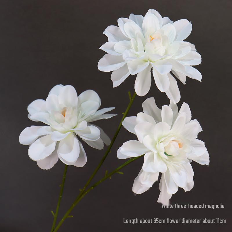 Magnolia Bouquet Silk Flowers: Wedding Aisle Markers, Photography Props, Home Display, and Floral Art Decoration.