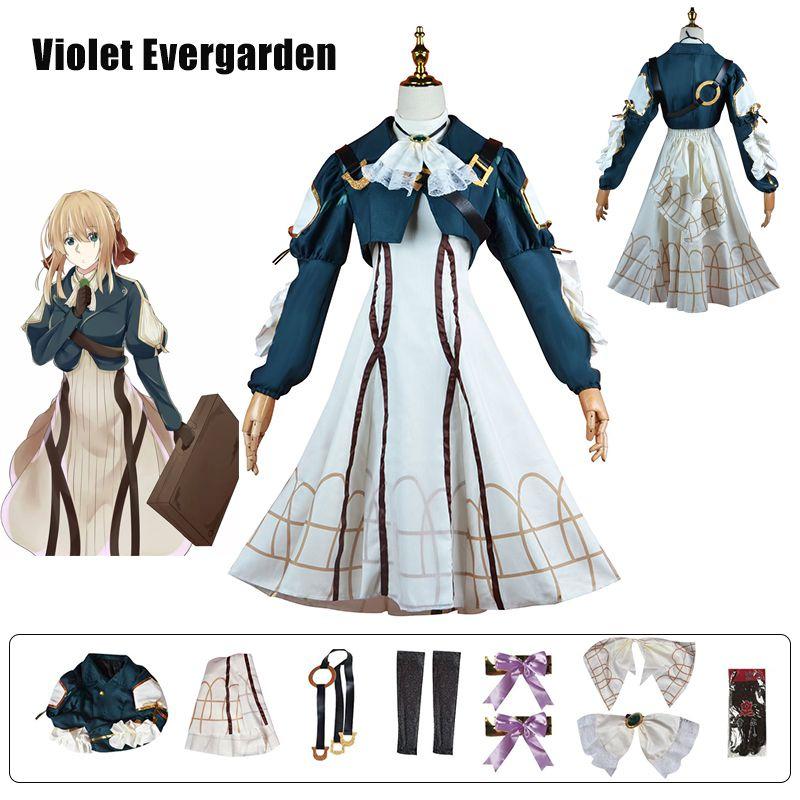 Stunning Violet Evergarden Cosplay Costume Set For Women At Halloween Party