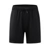 Solid Color Breathable Woven Lace-Up Sports Shorts Men Shorts Black 1390439-001