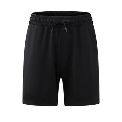 Einfarbige Atmungsaktive Gewebte Schnür-Sportshorts Herrenshorts Schwarz 1390439-001