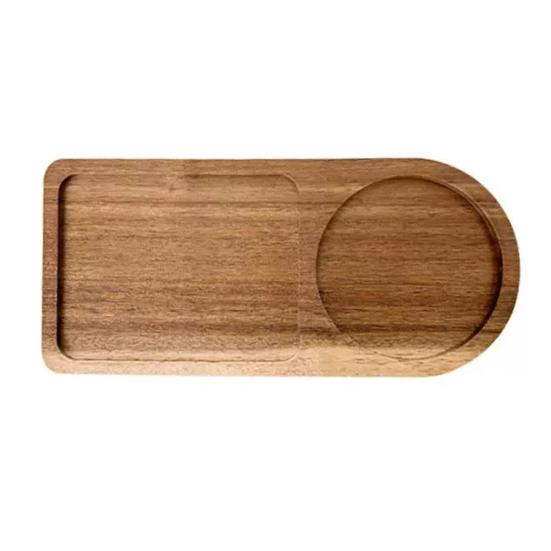 Wooden Serving Tray Cashew Nut Shape Tea Service Tray Artistic Craftsmanship Snacks Desserts Breakfast Dinner Transport Tray