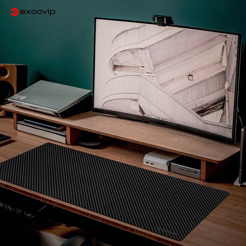 Mouse Pad, Carbon Fiber Computer Desk Pad, Laptop Desk Mat, Large PU Leather Texture, Double-Sided Waterproof Leather Desk Pad, Keyboard Mat, 0109