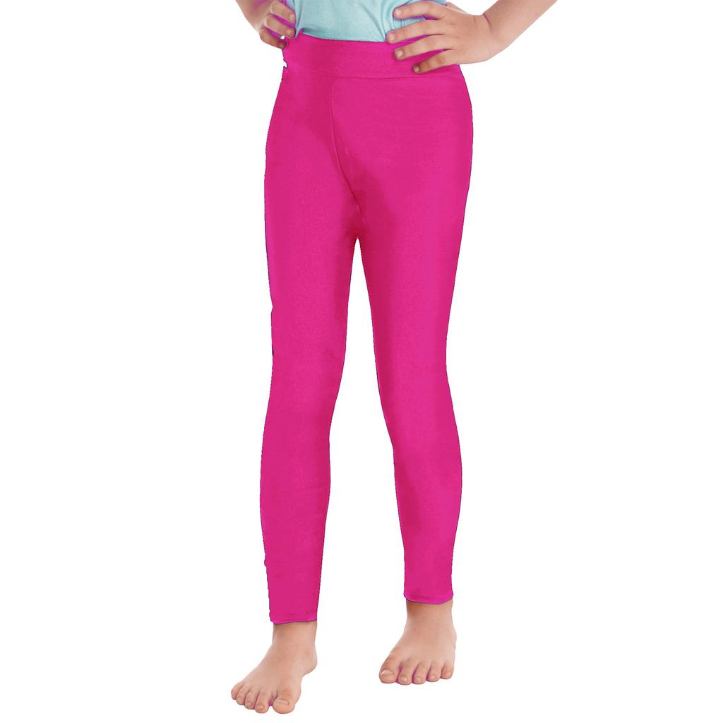 Girls Elastic Waistband Stretchy Long Pants Leggings Skating Casual Sports Wear Childrens Dance Bottoms