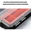 Transparent Plastic Tool Organizer Boxes Adjustable Compartments Secure Latches Ergonomic Handle for Hardware Accessories
