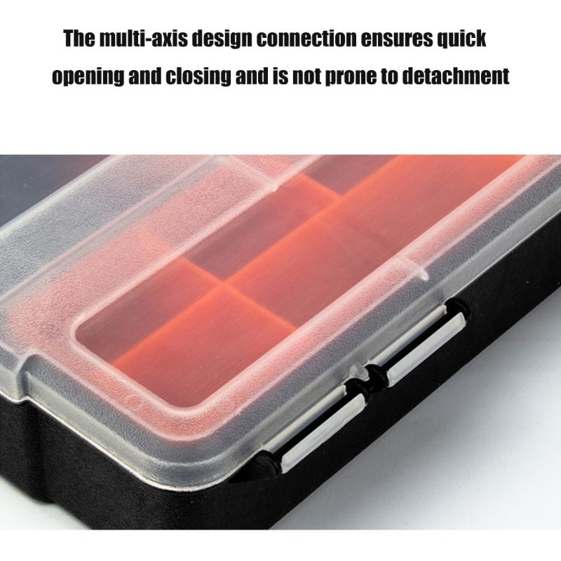 Transparent Plastic Tool Organizer Boxes Adjustable Compartments Secure Latches Ergonomic Handle for Hardware Accessories