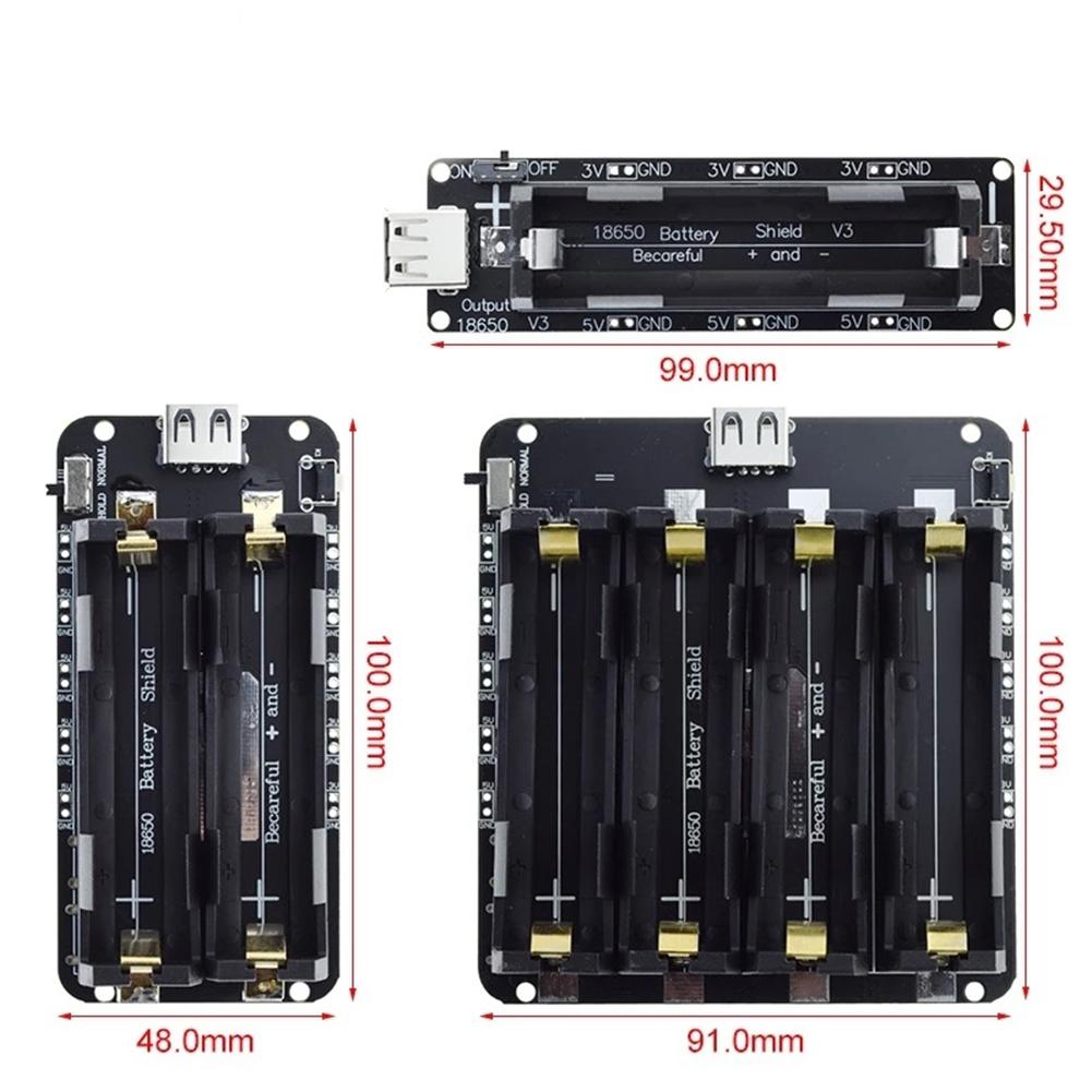 Li-Ionen-Akku V3 Schildhalter 18650 Akkuhalter Überladeschutz Power Bank Akkulademodul für Raspberry Pi