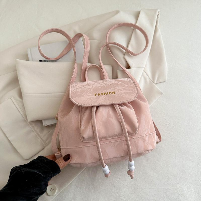 

Ретро-рюкзак в стиле колледжа для женщин, новая корейская контрастная простая сумка-ведро, модная сумка через плечо