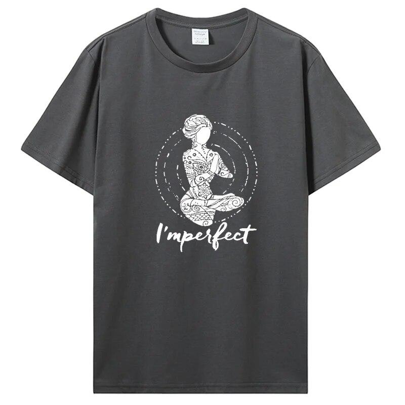 T-Shirt mit Aufdruck „I'm Perfect Yoga Girl“ aus Baumwolle, Unisex, Sommer, Damen, T-Shirt, Hip-Hop, T-Shirt, Tops, Harajuku, Streetwear, lustige T-Shirts