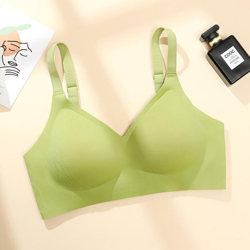 Women Seamless Jelly Push Up Soft Support Wireless Thin Everyday Bra