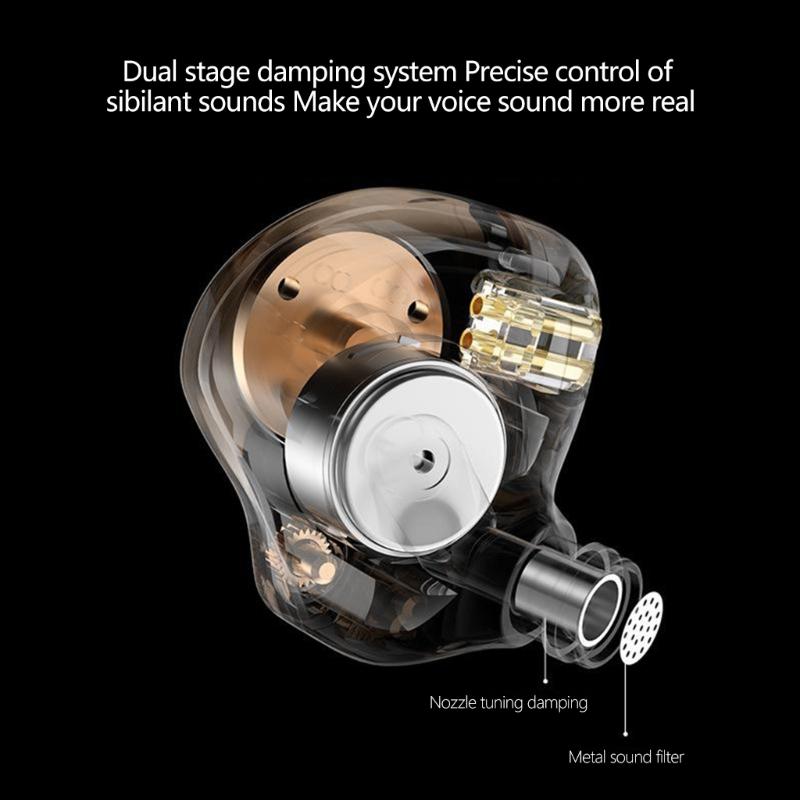 Wide Band Dynamic Driver In Ear Cord Headphones With Replaceable Cable For Audiophiles