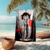 Personalized customized proof beach towel with Pennywise the Dancing Clown pattern - soft, absorbent,quick-drying,perfect swimming,camping&bathing