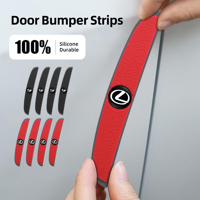MVTT4 4PCS Rubber Car Door Anti-Collision Scratch Protector Sticker for Lexus F SPORT NX RX ES UX GS GX IS LS LX CT RC 350h etc