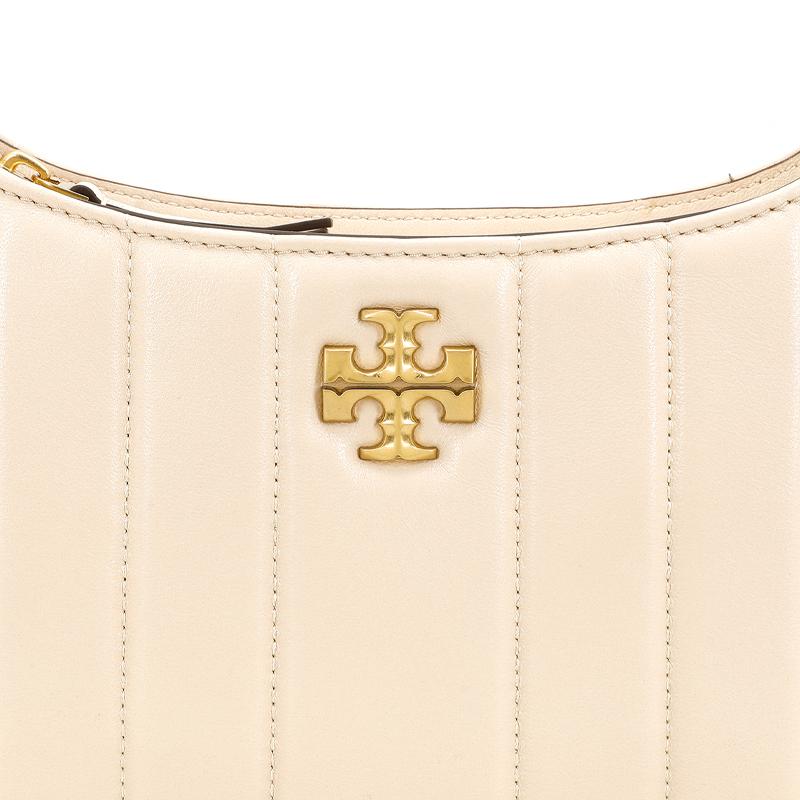 Tory Burch Spring Summer 2022 Zipper Closure Quilted Lambskin Underarm Mini Tote Shoulder Bag Women Bags Cheese-White 87178-136
