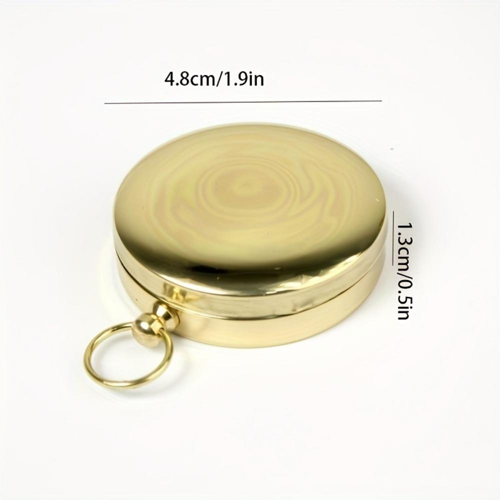 Bússola de Sobrevivência de Bronze com Função Luminosa - Resistente à Água, Visibilidade Melhorada para Camping e Caminhadas - Ferramenta Essencial para Aventura Noturna