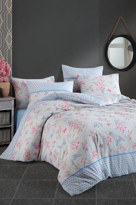 Conjunto de Cama Lucia 4 Peças, Capa de Edredom, Lençol de Cima, Fronha, Tamanho Casal, Autopadronizado, Casamento, Uso Diário