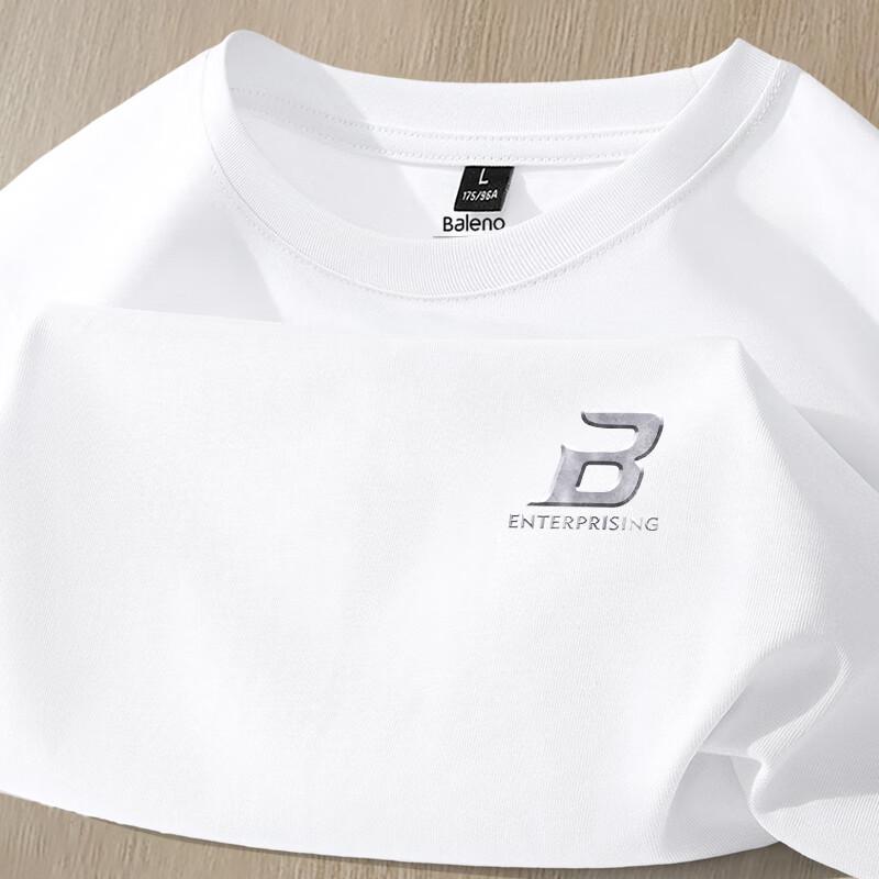 Baleno Men's 220G Heavyweight Pure Cotton Long Sleeve T-Shirt