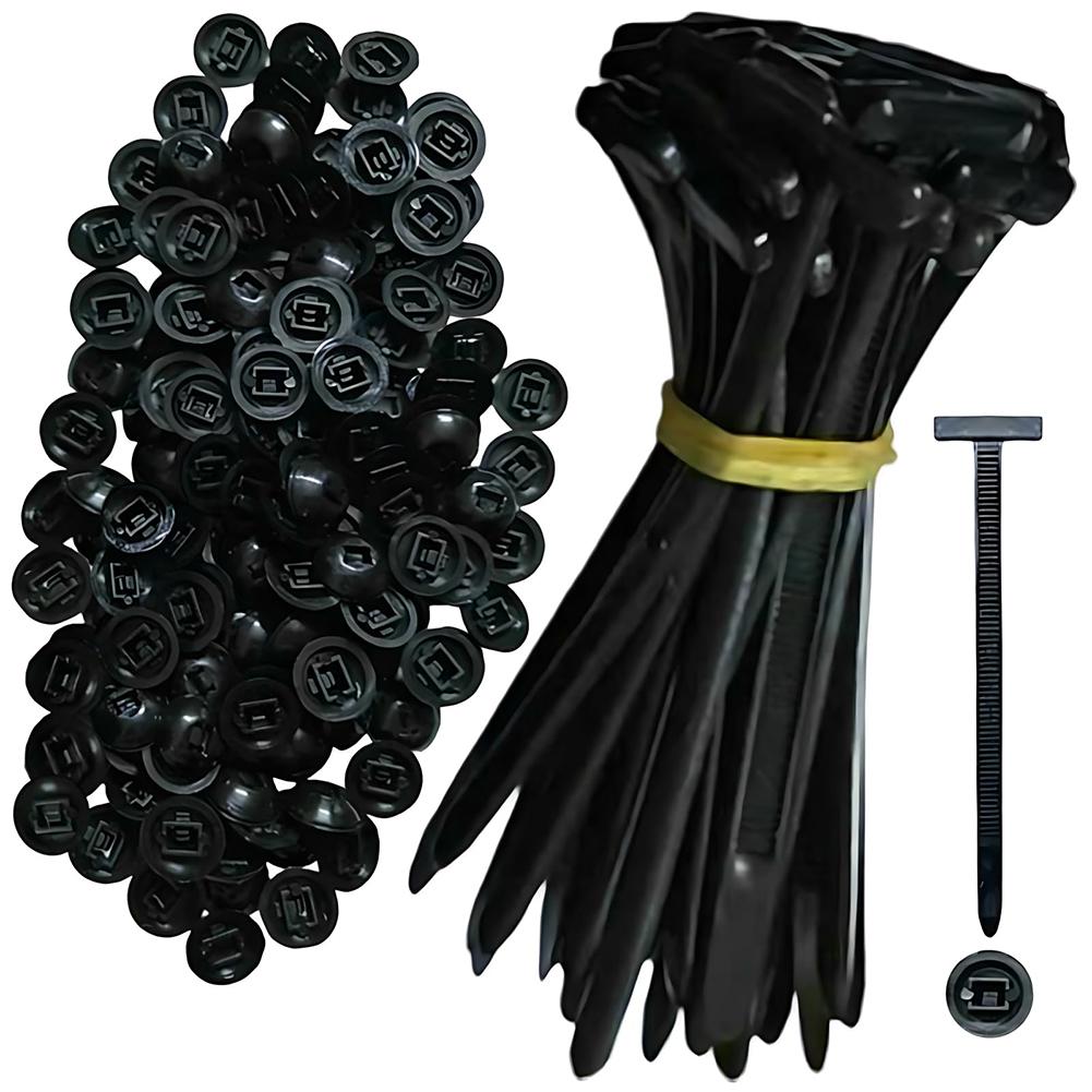 

Self-Locking Nylon Zip Ties Holder with Pin & Button Design UV Resistant Zipties Small Cinch Straps for Car Daily Auto Fixing