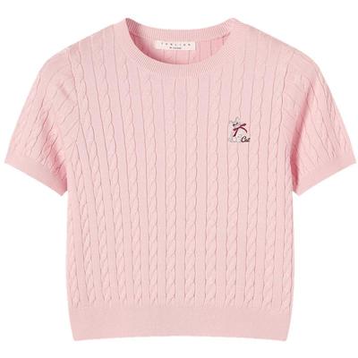 TonLion Women's Summer Short-Sleeve Knit Top