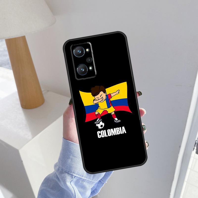 Colombia Flag Football Case For Realme 15 14 11 12 13 Pro Plus C65 C67 C71 C63 C61 C55 C51 C53 C35 C75 GT6 GT7 Pro