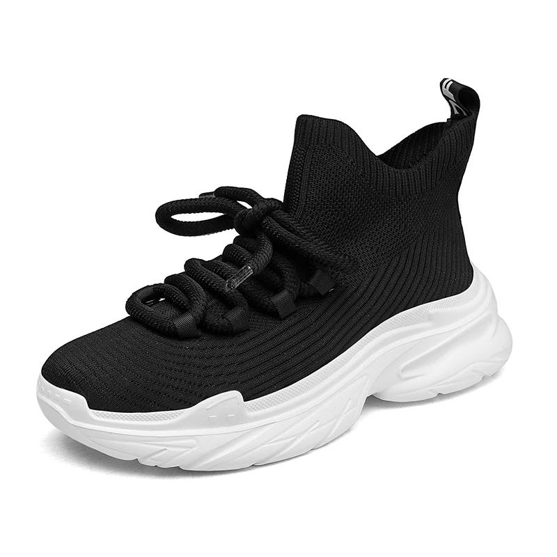 

Мужские кроссовки для бега, весенние, легкие, новые, повседневные, модные, высокие, сетчатые, дышащие, удобные, спортивные туфли для мужчин 39 чёрный