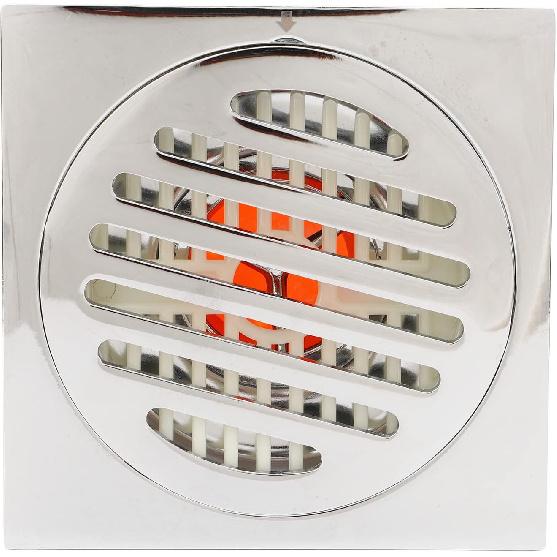 Odor Proof Floor Drain, Copper Stainless Steel Magnetic Levitation Floor Drain, Square Large Displacement Shower Floor Drain for Kitchen Bathroom