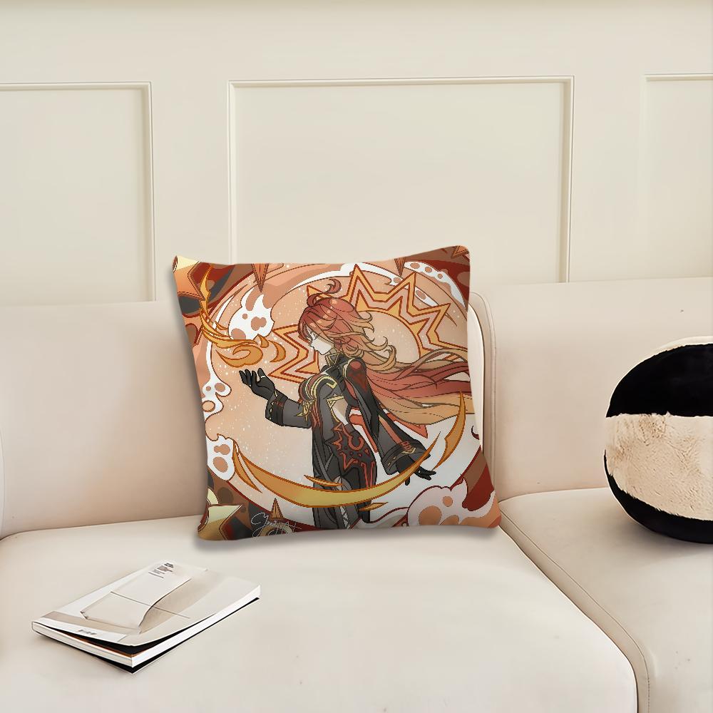 Game Genshin Impact cute e cushion cover Pillow Cover Decoration Room Home Sofa living Office Car Nordic Simplicity