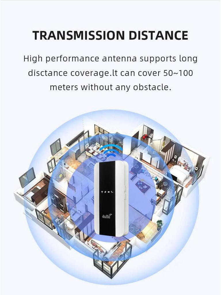 Portable 4G LTE WiFi Router with SIM Card Slot, US Version