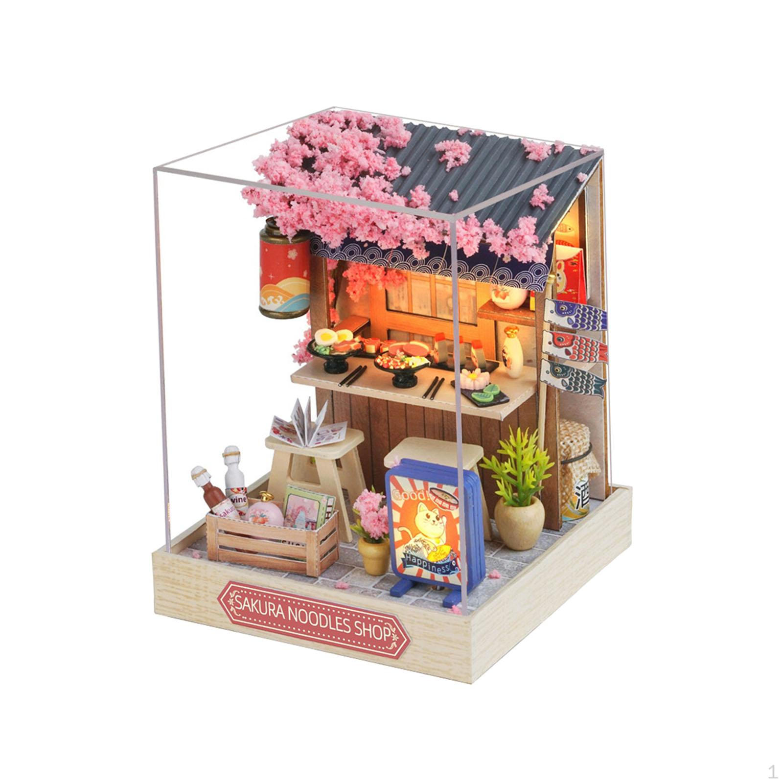 

Миниатюрные наборы 3D кукольного домика с мебелью, светильник для деревянного дома своими руками, куклы Coffee Time