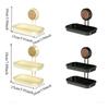 Detachable Suction Cup Soap Dish Non-Slip Wall Mounted Soap Rack No-Drill Soap Drain Box  Hotel