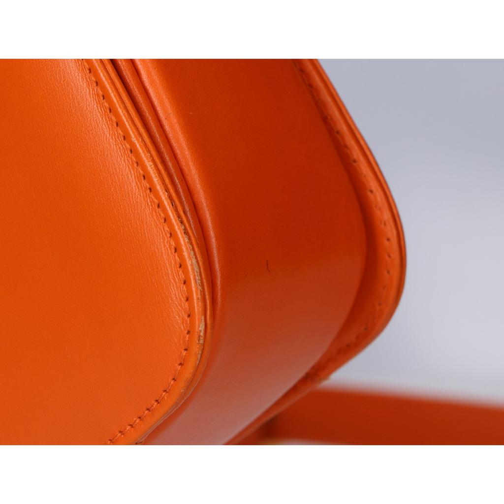 GIANFRANCO LOTTI leather Shoulder bag OrangeUsed