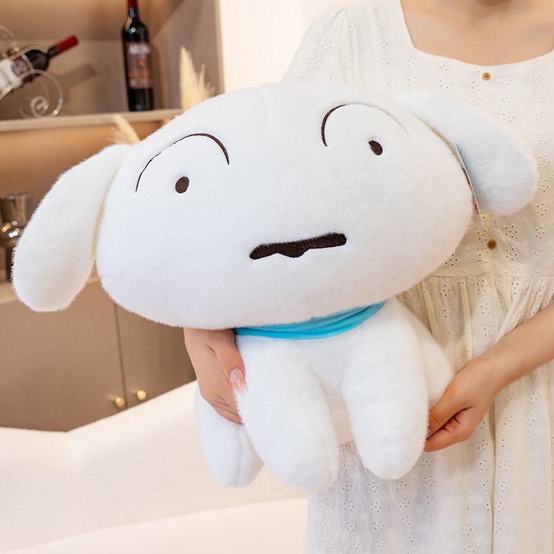 22/30/40cm Nohara Shiro Sitting White Dog Plushies Stuffed Animal Puppy Plush Toy Soft Cuddly Doll Gifts