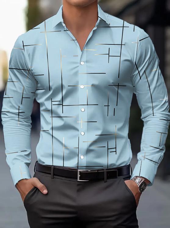 European and American Men's Clothing Casual Personality Trendy Men's Long-sleeved 1D Digital Printing Shirt Large Size Shirt Casual Versatile