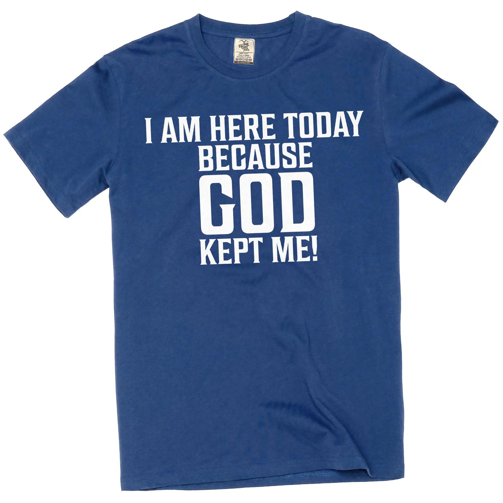 Men s god kept me tee shirt religious Christian Jesus Christ Church tee shirt 2XL