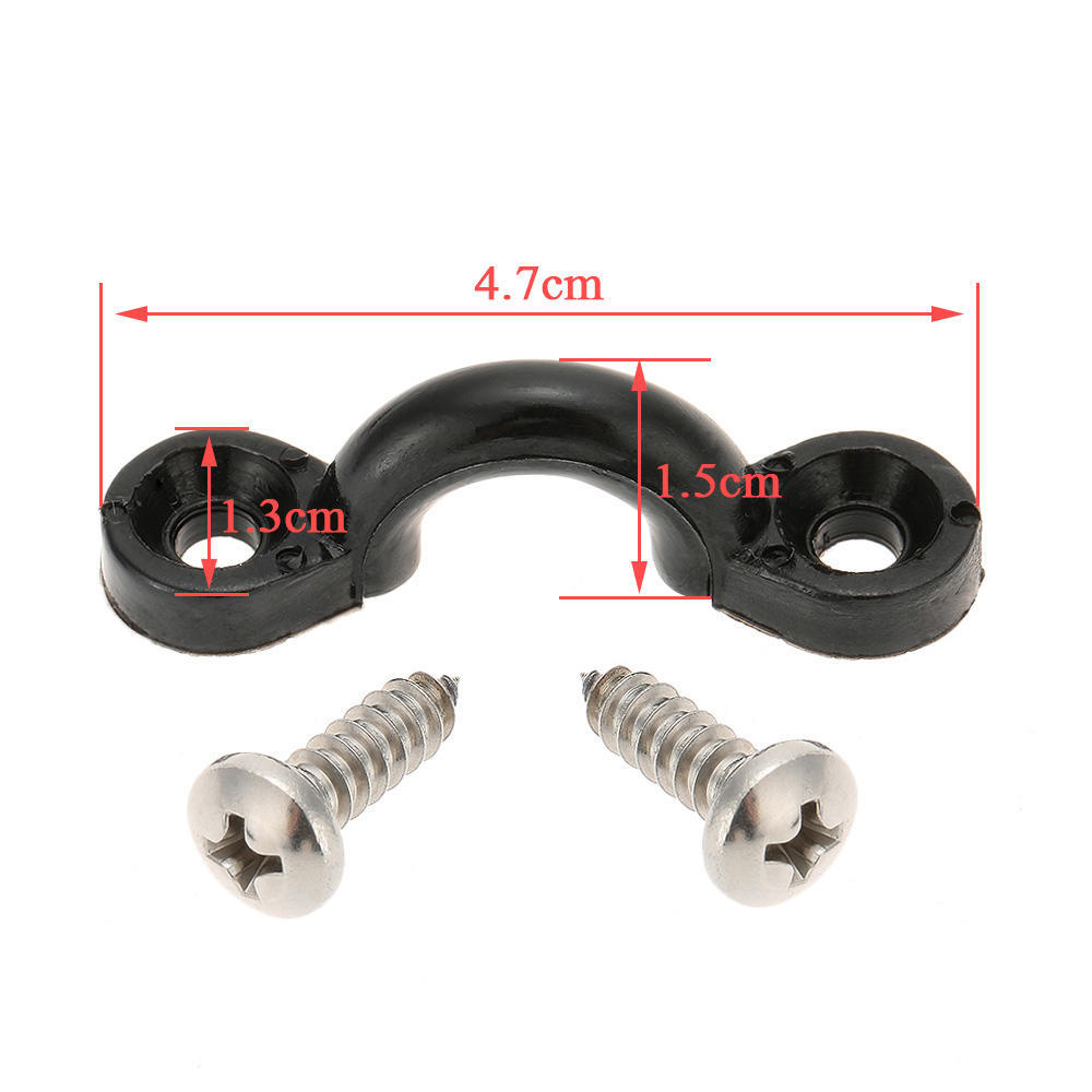10pcs Nylon Bungee Deck Loops Tie Down Pad Eye with 20 Screws for Boat Kayak Deck Rigging Kit