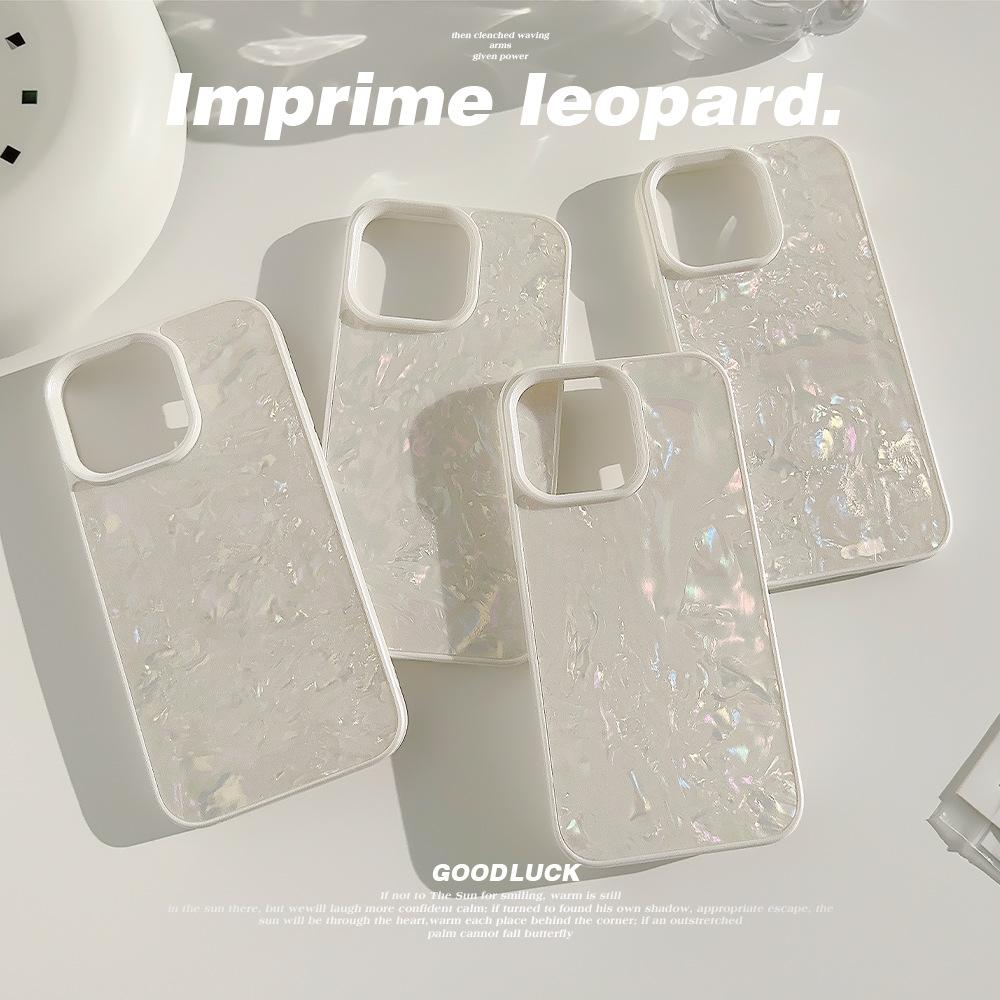 Luxusní tvrdý PC kryt na telefon s mušlovým vzorem pro iPhone 16 15 14 13 12 11 Pro Max Plus Měkký nárazuvzdorný silikonový nárazník Zadní kryt